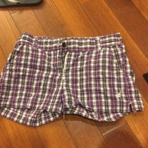 Spyder Shorts Purple Plaid